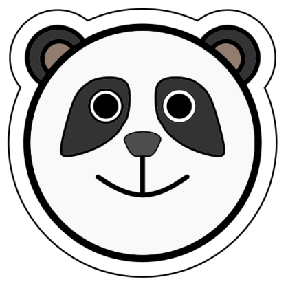 Happy Panda Bear Sticker